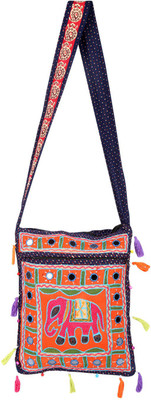 

Rajrang Women Casual Orange Cotton Sling Bag