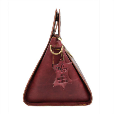 

pingooz Women Casual Maroon Genuine Leather Tote