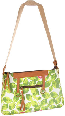 

Mankha Women Evening/Party Green Canvas Sling Bag