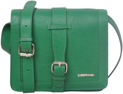 

Justanned Women Casual Green Genuine Leather Sling Bag
