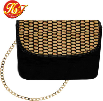 

Kshipra Fashion Women Evening/Party Black Leatherette Sling Bag