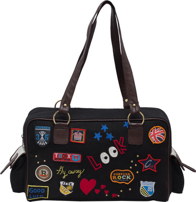

Pickpocket Women Casual Black Canvas Shoulder Bag