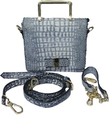 

Berries Women Casual Blue, White PU Sling Bag