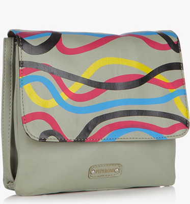 

Peperone Women Casual Green PU Sling Bag