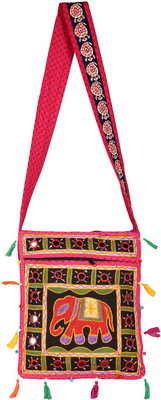 

Rajrang Women Casual Multicolor Cotton Sling Bag