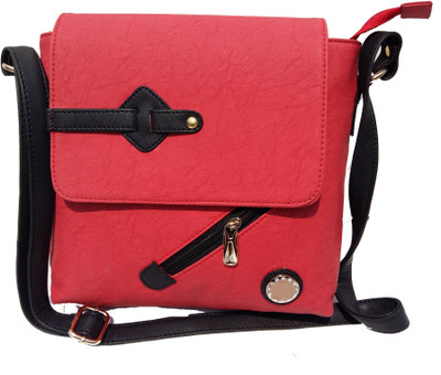 

Surmount Girls Casual Pink PU Sling Bag