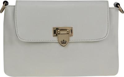 

Genious Women White PU Sling Bag