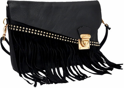 

Hawai Women Evening/Party Black PU Sling Bag