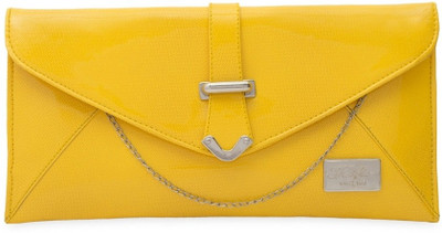 

Skyways Women Evening/Party Yellow PU Sling Bag