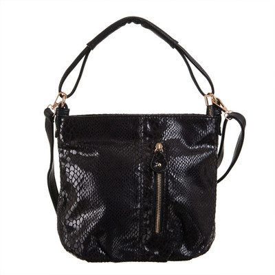 

Peaubella Women Casual Black Leatherette Sling Bag