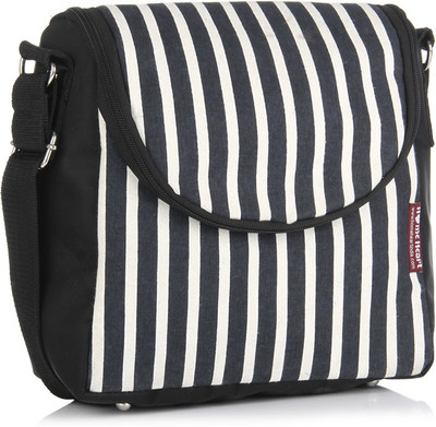 

Home Heart Women Casual Black, White Canvas Sling Bag