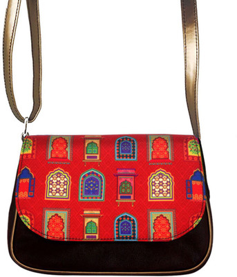

The Elephant Company Girls Casual Red PU Sling Bag