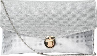 

Hawai Women Evening/Party Silver PU Sling Bag