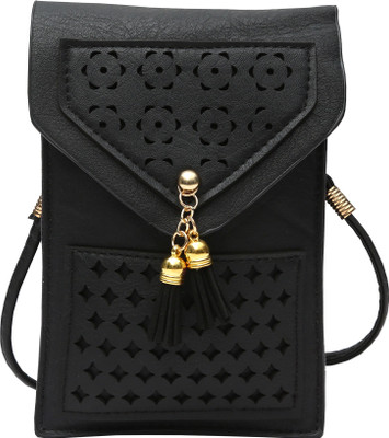 

Hawai Girls Casual Black PU Sling Bag