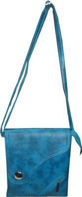

Kreative Bags Women Casual Blue PU Sling Bag