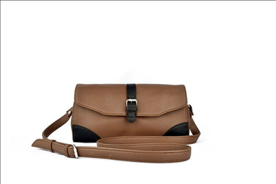 Bagsy Malone Women Casual Brown PU Sling Bag