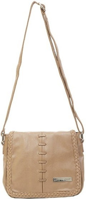 

Lino Perros Women Casual Beige PU Sling Bag
