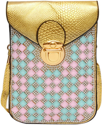 

Hawai Women Evening/Party Gold PU Sling Bag
