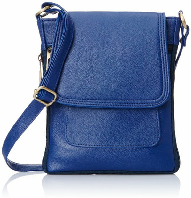 MADASH Girls Casual Blue Genuine Leather Sling Bag