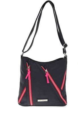 

Lino Perros Women Casual Black, Pink PU Sling Bag