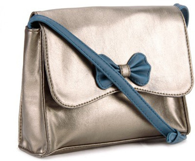 

Donna & Drew Women Evening/Party Grey PU Sling Bag