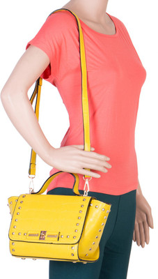 

Gatasmay Girls Casual Yellow Leatherette Satchel