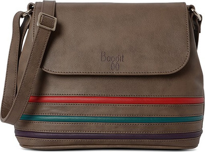 Baggit Women Casual Beige PU Sling Bag