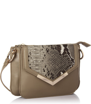 

Addons Women Casual Beige PU Sling Bag