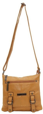 

Lino Perros Women Casual Tan PU Sling Bag