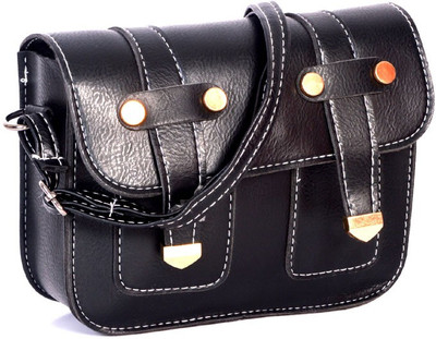 Bags Craze Women Casual Black PU Sling Bag