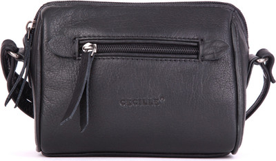 

Cecille Women Casual Black Genuine Leather Sling Bag