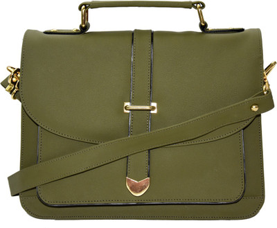 

Prodigy Women Casual Green PU Sling Bag