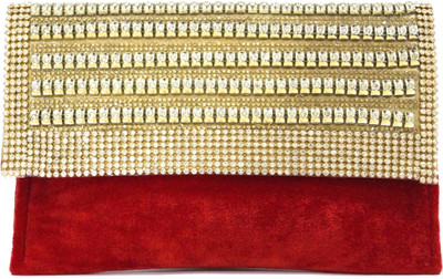

Nemichand Jewels Girls Casual Red Velvet Sling Bag