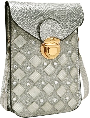 

Hawai Women Casual Silver PU Sling Bag