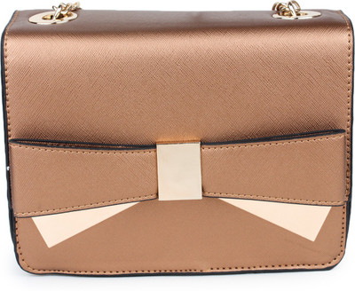 

Amatra Women Evening/Party Brown Leatherette Sling Bag