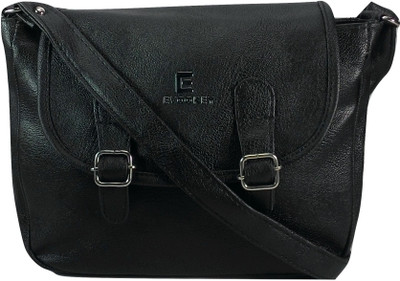 

Evookey Women Casual Black PU Sling Bag