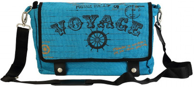 

The Jute Shop Women Casual Blue Cotton Sling Bag
