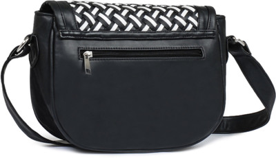 

Kleio Girls Black PU Sling Bag