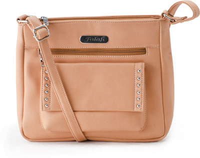 

Falah Bag Works Women Casual Pink PU Sling Bag