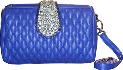 

Aazi Women Casual Blue PU Sling Bag