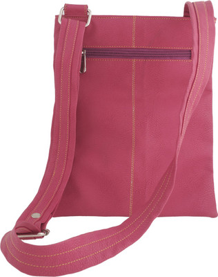 

Fashion Leather Women Casual Pink Leatherette Messenger Bag