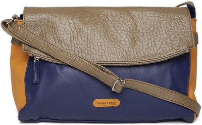 

Donna & Drew Women Casual Blue PU Sling Bag