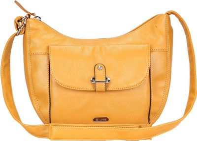 

Lavie Women Casual Yellow Leatherette Sling Bag