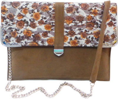 

Bhamini Women Brown Leatherette Sling Bag