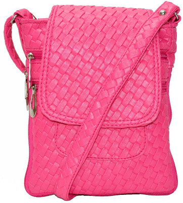 

Poppy Girls Casual Pink PU Sling Bag