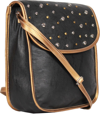 

Tomas Women Casual Black Leatherette Sling Bag