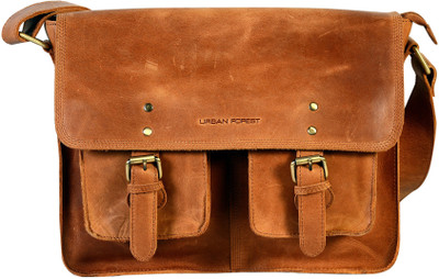 

Urban Forest Men Casual Tan Genuine Leather Sling Bag