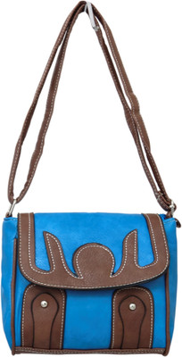 

Heels & Handles Women Casual Blue PU Sling Bag