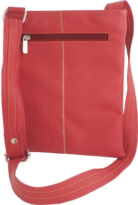 

Fashion Leather Women Casual Red Leatherette Messenger Bag