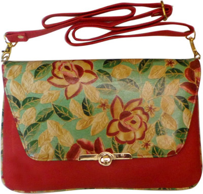

Bhamini Women Red PU Sling Bag